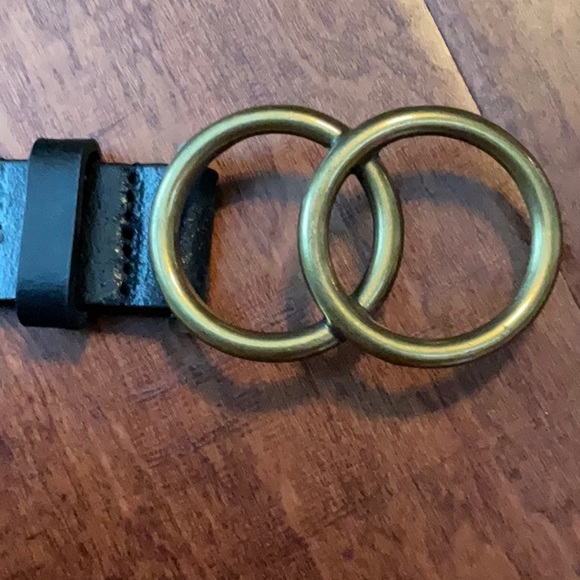 Black Leather Belt - Picture 2 of 4